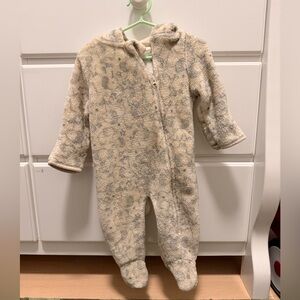 Carter's Cream and Gray Kids One Piece Footie